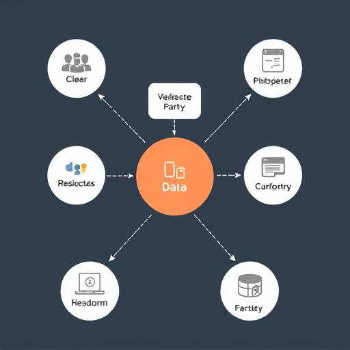 Diagram illustrating data sharing with various parties