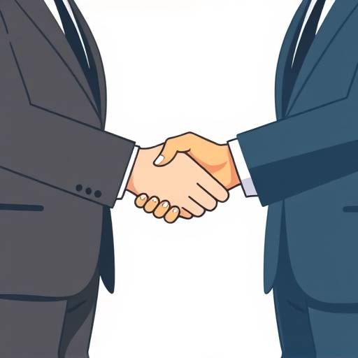 Handshake illustration symbolizing agreement to terms