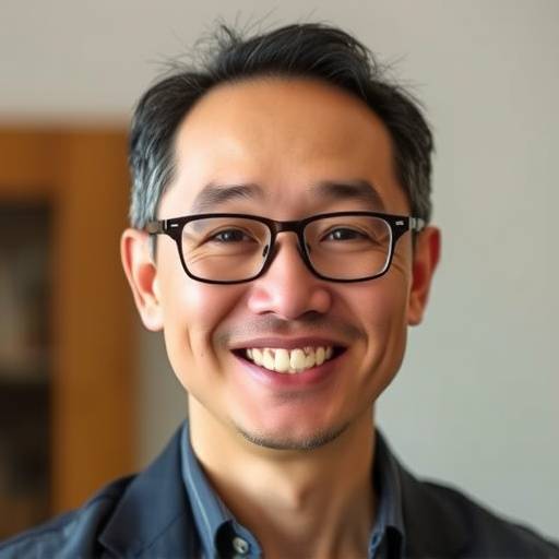 Headshot of David Lee, smiling man with glasses