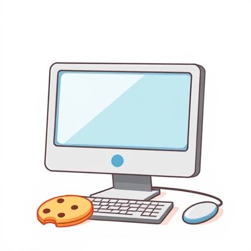 Image showing various types of cookies being used on a computer.